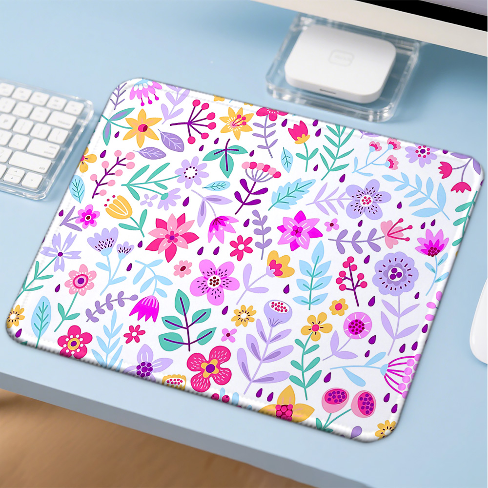 Gaming Accessories Companies - Tapis d'ordinateur à motifs floraux Mosepad,