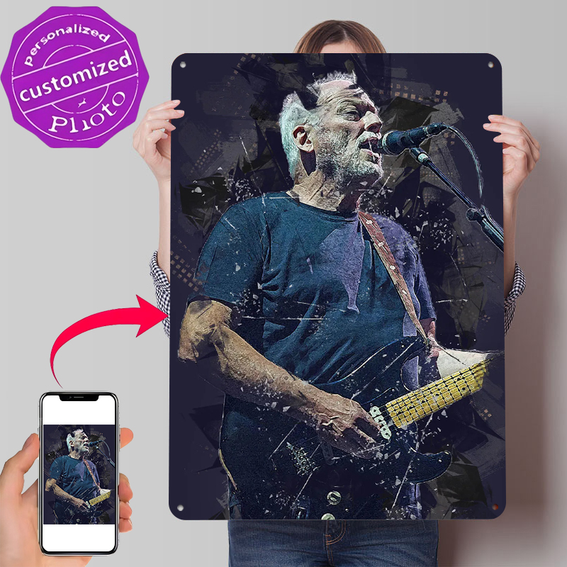 Gaming Accessories Men - Affiche métallique David Gilmour, art mural