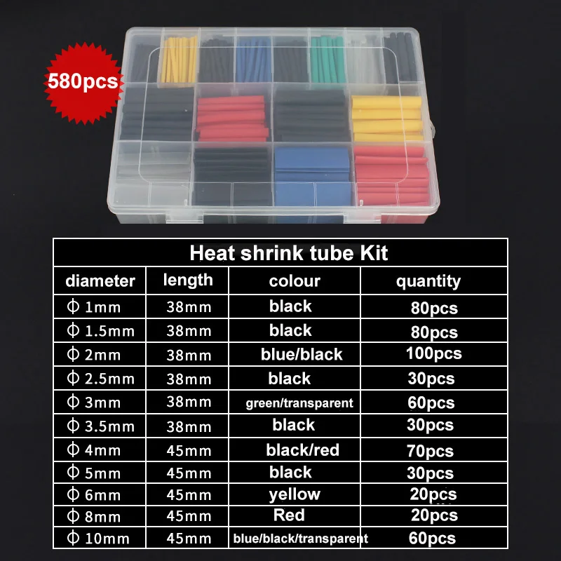 Sleeved Cable Kit - Kit assressentide tubes thermorétractables étanches, isolation
