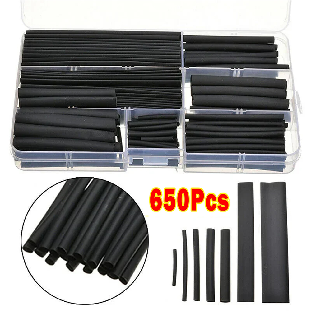 Sleeved Cable Kit - Kit de tubes thermorétractables noirs, manchon