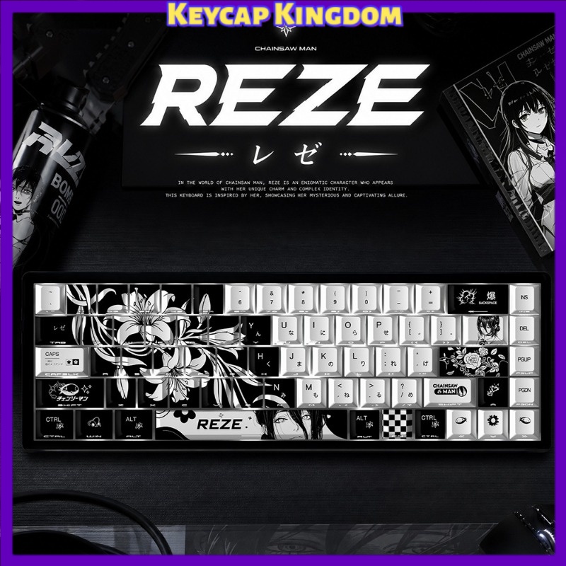 Gaming Accessories Men - NOUVEAU Reze 5.0 Keycaps Anime Thème